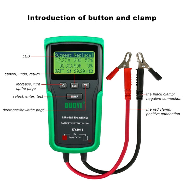 DUOYI DY2015 Car 12V Battery Tester Digital Diagnostic Tools - free shipping - PMC TechLife - Order now!