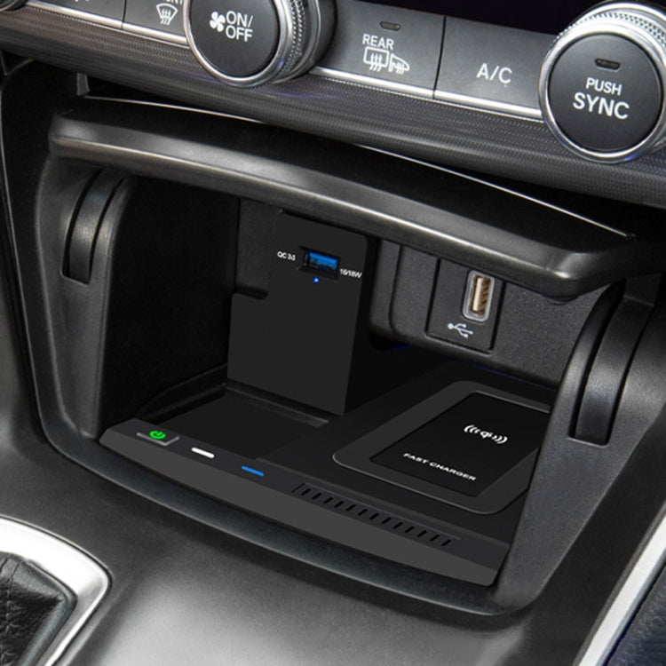 HFC-1006 Car Qi Standard Wireless Charger 10W Quick Charging for Honda Inspire 2018-2022, Left Driving - Wireless Charging Pads by PMC TechLife | Online Shopping South Africa | PMC TechLife