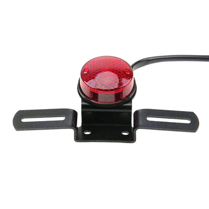 2 PCS Motorcycle Retro Round Brake Light with License Plate Holder - Signal Lights by PMC Jewellery | Online Shopping South Africa | PMC Jewellery
