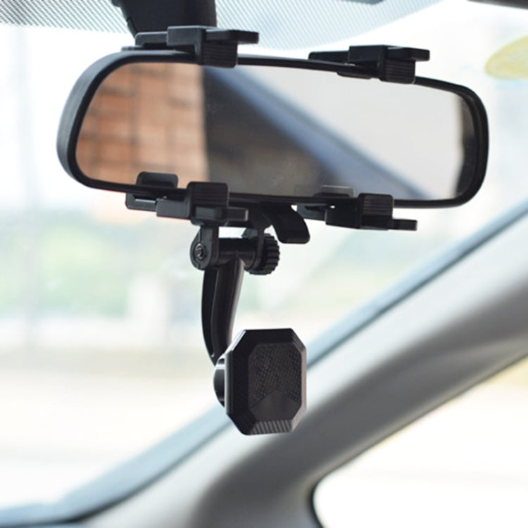 Carbon Fiber Strong Magnet Car Rear Mirror Navigation Phone Holder - Car Holders by PMC Jewellery | Online Shopping South Africa | PMC Jewellery