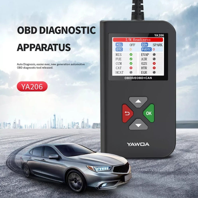 YA206 Car Code Reader OBD2 Fault Detector Diagnostic Tool - Code Readers & Scan Tools by PMC Jewellery | Online Shopping South Africa | PMC Jewellery