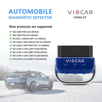 Viecar VP005 Car Mini OBD Fault Detector V2.2 Bluetooth Diagnostic Tool with 25K80 327 - Code Readers & Scan Tools by PMC Jewellery | Online Shopping South Africa | PMC Jewellery