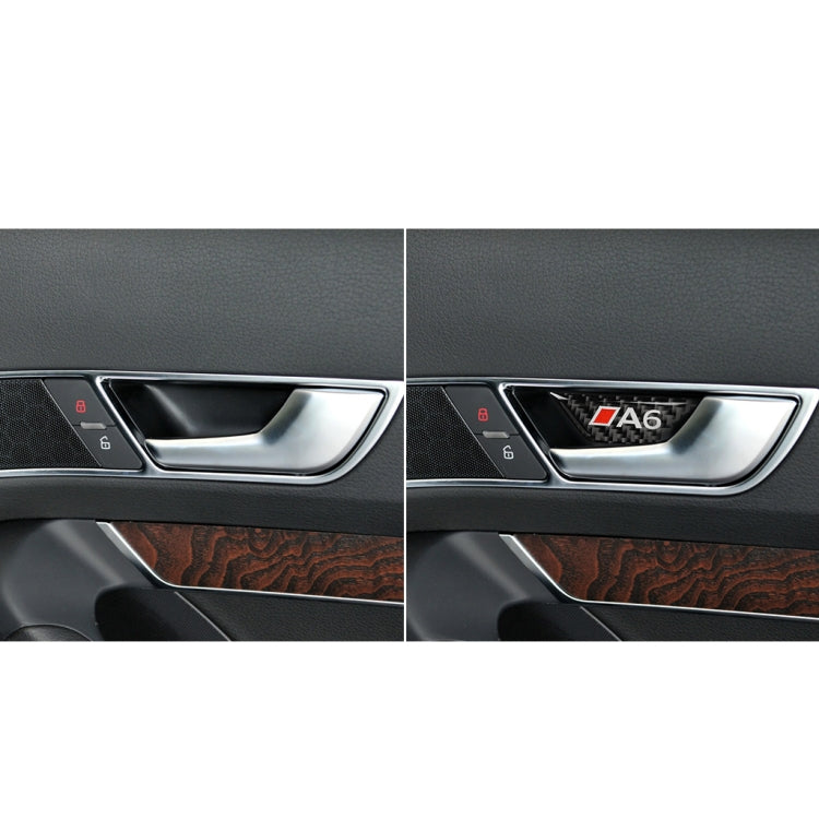 Car Carbon Fiber Door Bowl Anti-scratch Sticker for Audi A6 2005-2011, Left and Right Drive Universal - Car Interior Mouldings by PMC Jewellery | Online Shopping South Africa | PMC Jewellery