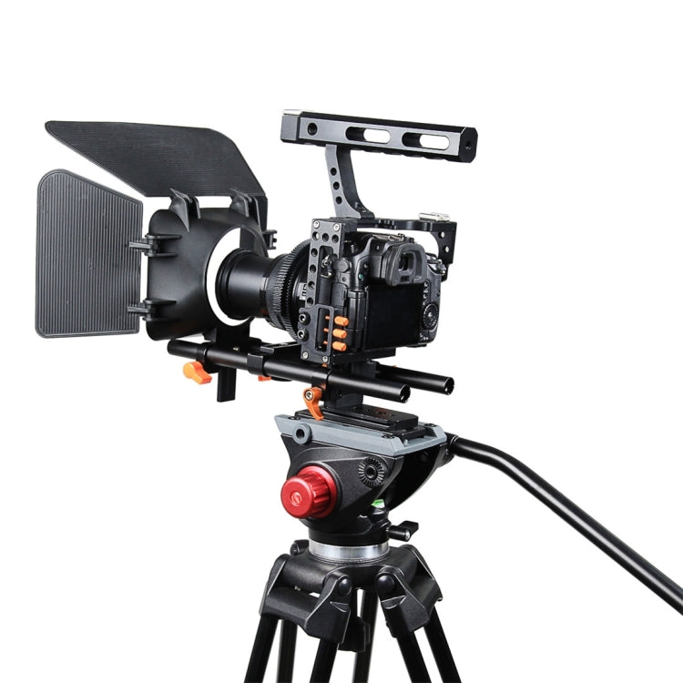 YELANGU YLG1105A A7 Cage Set Include Video Camera Cage Stabilizer / Follow Focus / Matte Box for Sony GH4 / A7S / A7 / A7R / A72 / A7RII / A7SII / A6000 / A6500 / A6300 / A7R3 / A7S3 / A7R4  (Orange) - free shipping - PMC TechLife - Order now!