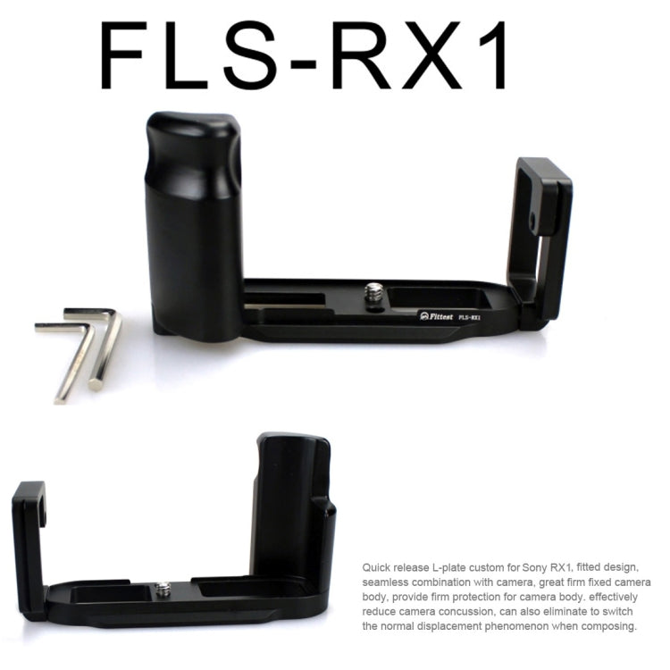 FITTEST FLS-RX1 Vertical Shoot Quick Release L Plate Bracket Base Holder for Sony RX1 (Black) - L-Bracket by FITTEST | Online Shopping South Africa | PMC TechLife | Buy Now Pay Later Mobicred