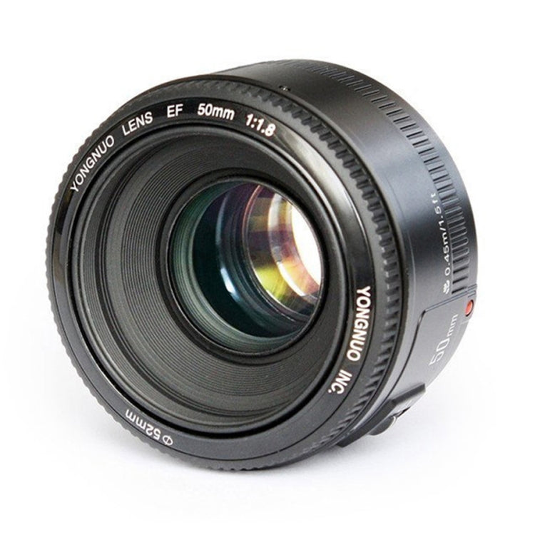 YONGNUO YN50MM F1.8N 1:2.8 Large Aperture AF Focus Lens for Nikon DSLR Cameras(Black) - free shipping - PMC TechLife - Order now!