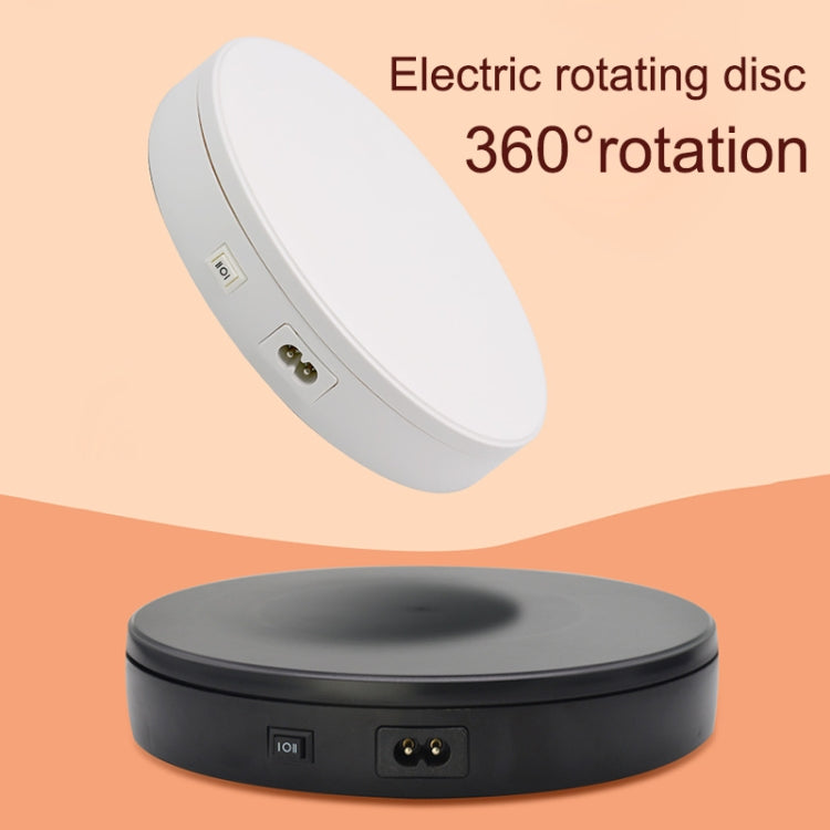 22cm Electric Rotating Turntable Display Stand Live Video Shooting Props Turntable Jewelry Shoes Display Platform, US Plug(White) - free shipping - PMC TechLife - Order now!