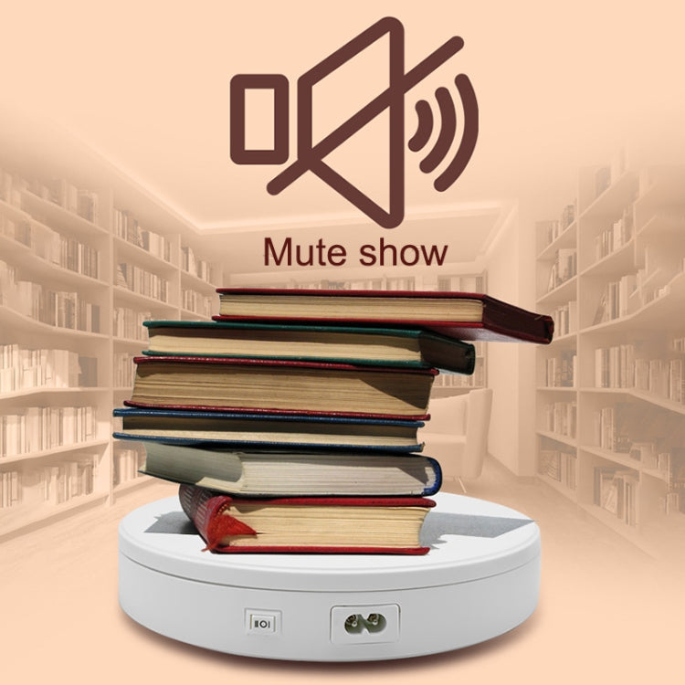 22cm Electric Rotating Turntable Display Stand Live Video Shooting Props Turntable Jewelry Shoes Display Platform, US Plug(White) - free shipping - PMC TechLife - Order now!