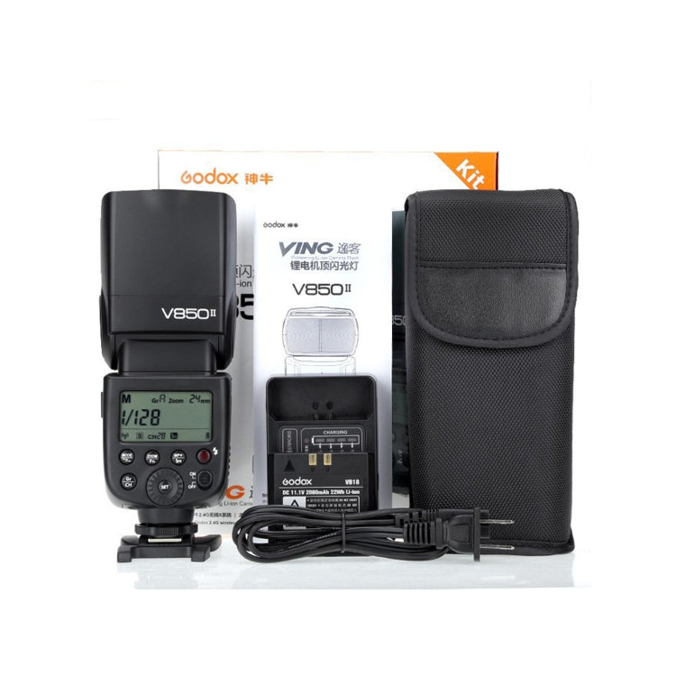 Godox V850II 2.4GHz Wireless 1/8000s HSS Flash Speedlite for Canon / Nikon DSLR Cameras(Black) - free shipping - PMC TechLife - Order now!