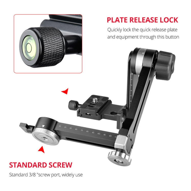 YELANGU A171 YLG0401E-C 360 Degree Rotation Horizontal Cantilever Gimbal Tripod Head for Home DV and SLR Cameras (Black) - Tripod Heads by YELANGU | Online Shopping South Africa | PMC TechLife | Buy Now Pay Later Mobicred