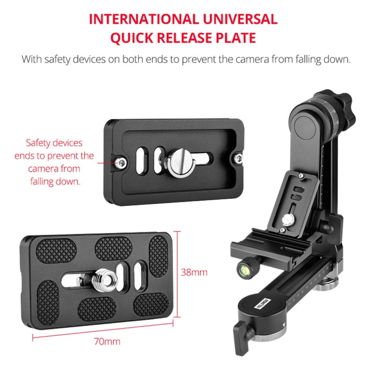 YELANGU A171 YLG0401E-C 360 Degree Rotation Horizontal Cantilever Gimbal Tripod Head for Home DV and SLR Cameras (Black) - Tripod Heads by YELANGU | Online Shopping South Africa | PMC TechLife | Buy Now Pay Later Mobicred