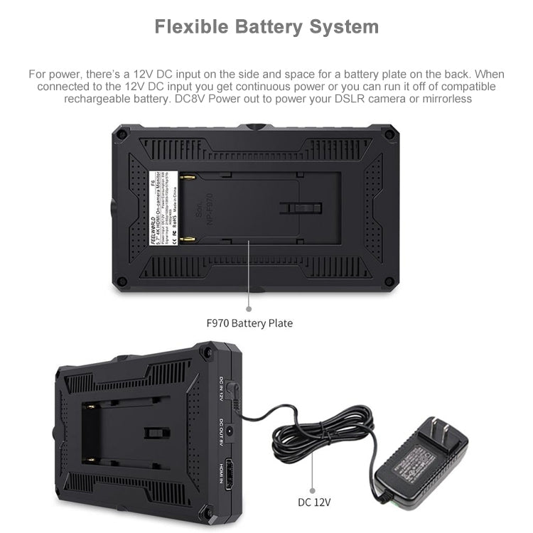 FEELWORLD F6 1920x1080 5.5 inch IPS Screen HDMI 4K Camera Field Monitor - free shipping - PMC TechLife - Order now!