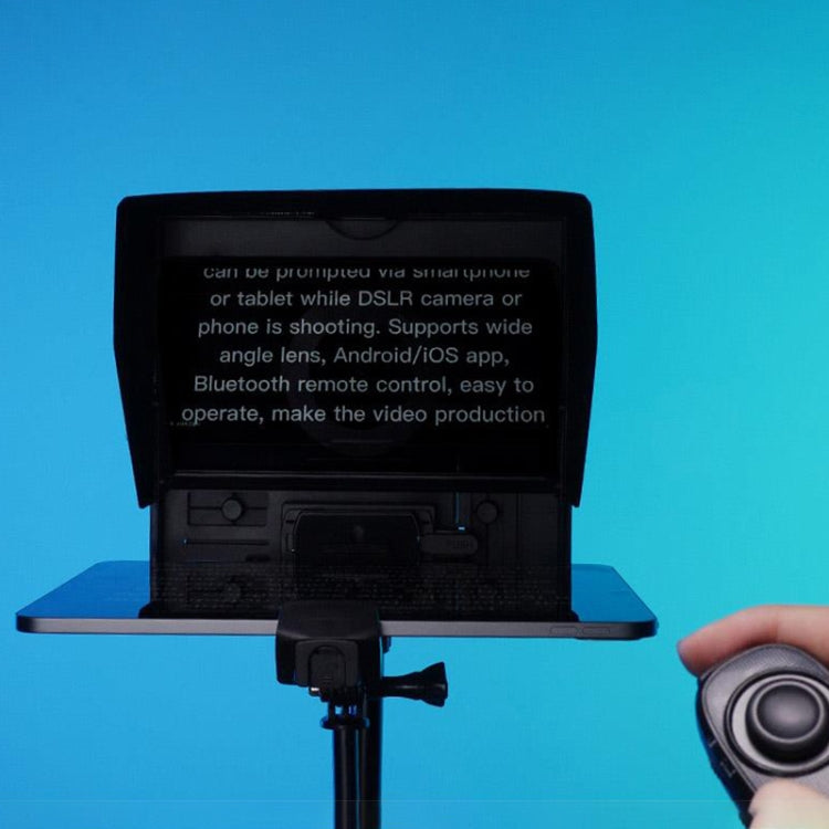 FEELWORLD TP10 Portable 10-inch Folding Teleprompter with Remote Control Lens Adapter Ring For Below 10 inches Smartphone / Tablet (Black) - free shipping - PMC TechLife - Order now!