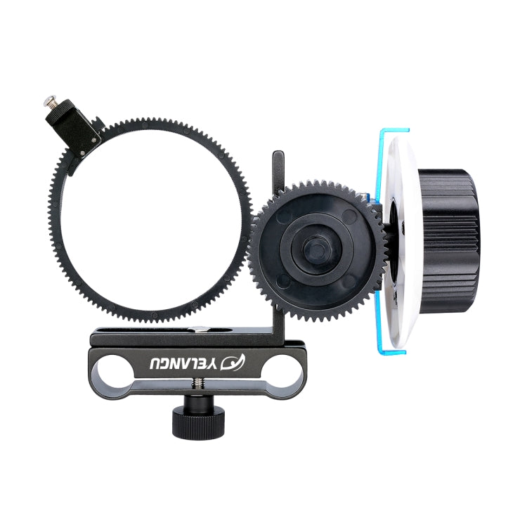 YELANGU F0 Camera Follow Focus with Gear Ring Belt for Canon / Nikon / Video Cameras / DSLR Cameras (Blue) - free shipping - PMC TechLife - Order now!