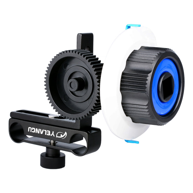 YELANGU F0 Camera Follow Focus with Gear Ring Belt for Canon / Nikon / Video Cameras / DSLR Cameras (Blue) - free shipping - PMC TechLife - Order now!