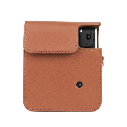 Full Body Camera Retro PU Leather Case Bag with Strap for FUJIFILM instax mini 40 (Brown) - Leather Bag by PMC Jewellery | Online Shopping South Africa | PMC Jewellery