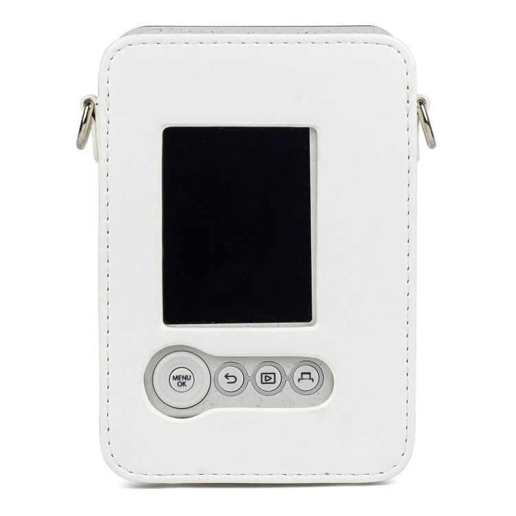 Full Body Camera Retro PU Leather Case Bag with Strap for FUJIFILM instax mini Liplay (White) - Leather Bag by PMC Jewellery | Online Shopping South Africa | PMC Jewellery