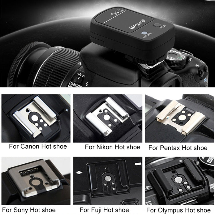 TRIOPO G4 2.4G Wireless Flash Speedlite Trigger with Hot Shoe (Black) - free shipping - PMC TechLife - Order now!