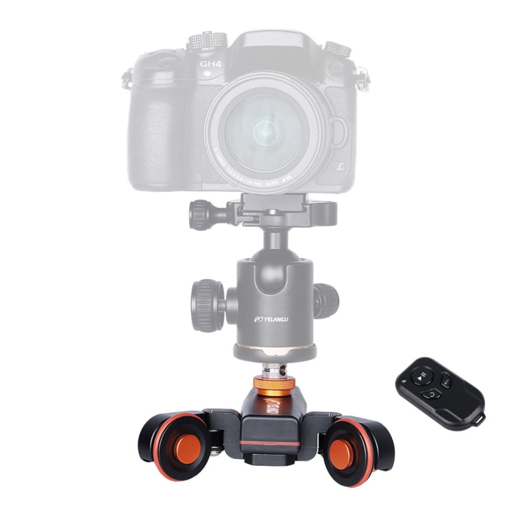 YELANGU L4X Camera Wheel Dolly II Electric Track Slider 3-Wheel Video Pulley Rolling Dolly Car with Remote Control for DSLR / Home DV Cameras, GoPro, Smartphones, Load: 3kg - free shipping - PMC TechLife - Order now!