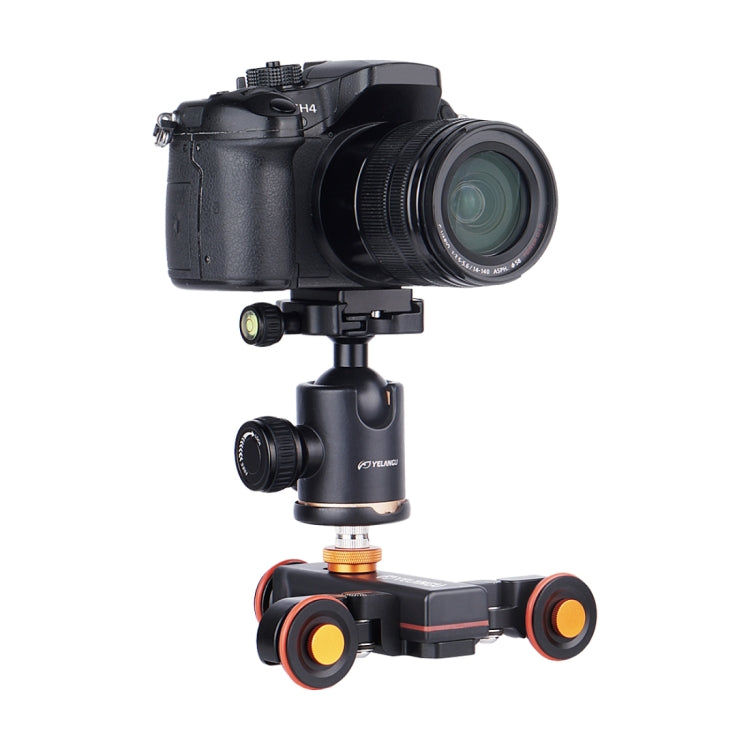 YELANGU L4X Camera Wheel Dolly II Electric Track Slider 3-Wheel Video Pulley Rolling Dolly Car with Remote Control for DSLR / Home DV Cameras, GoPro, Smartphones, Load: 3kg - free shipping - PMC TechLife - Order now!