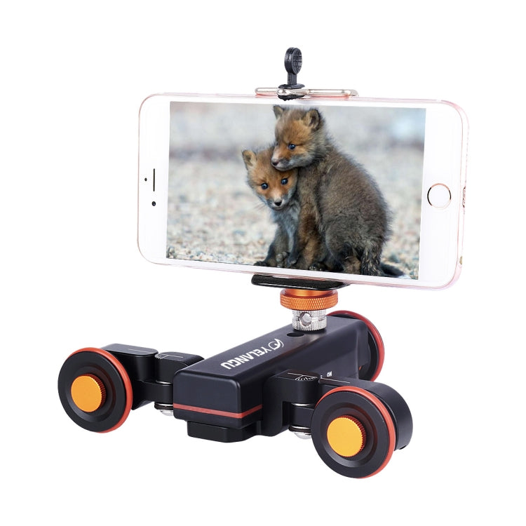 YELANGU L4X Camera Wheel Dolly II Electric Track Slider 3-Wheel Video Pulley Rolling Dolly Car with Remote Control for DSLR / Home DV Cameras, GoPro, Smartphones, Load: 3kg - free shipping - PMC TechLife - Order now!