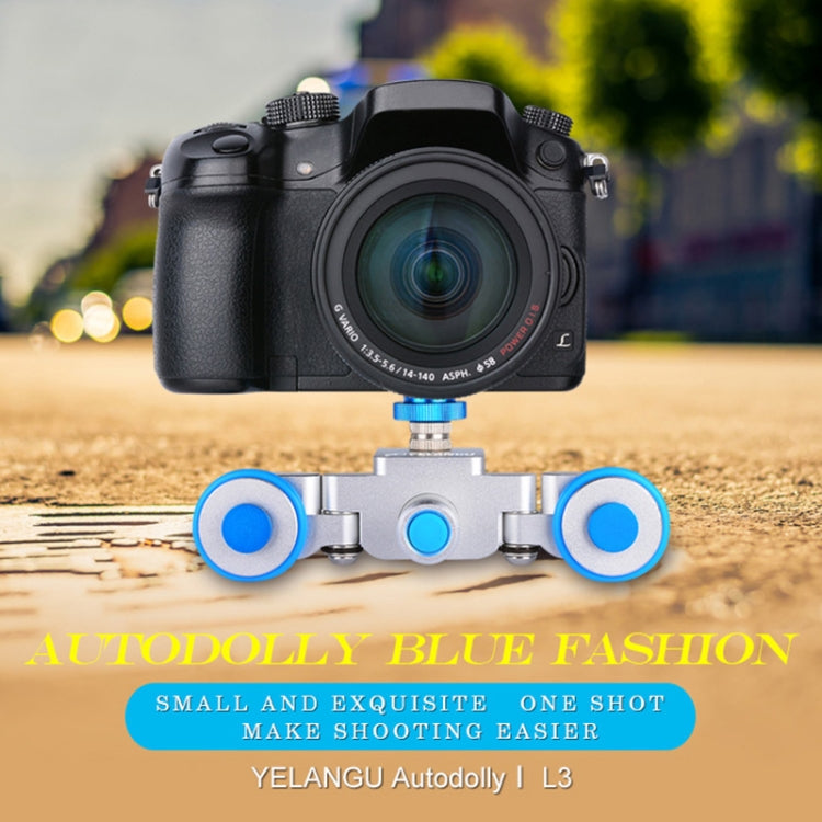 YELANGU L3 Camera Wheels Autodolly Electric Track Slider Car, Load: 6kg (Blue) - Camera Dolly by YELANGU | Online Shopping South Africa | PMC TechLife | Buy Now Pay Later Mobicred