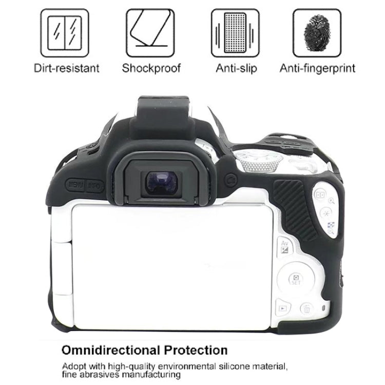 For Canon EOS 250D Soft Silicone Protective Case (Black) - Protective Case by PMC Jewellery | Online Shopping South Africa | PMC Jewellery