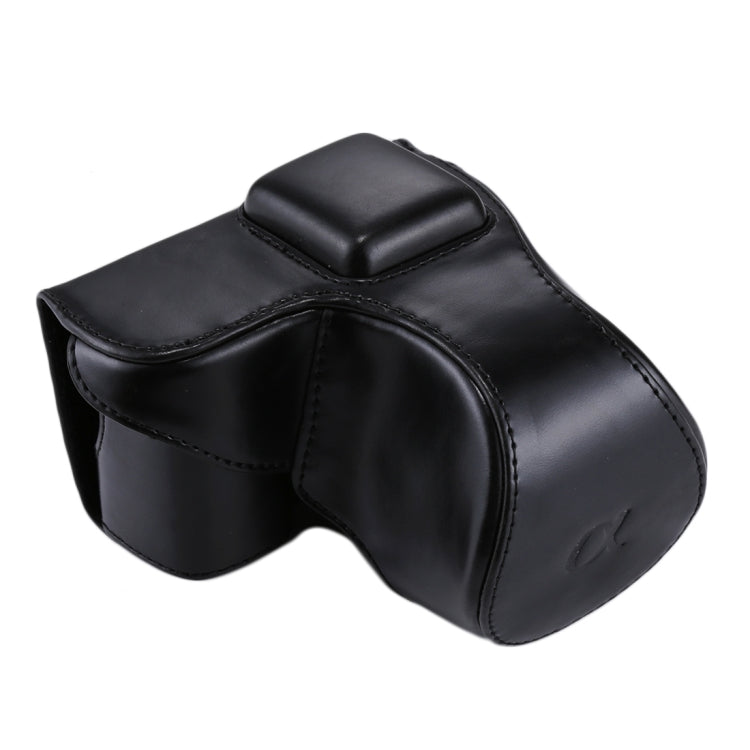 Full Body Camera PU Leather Case Bag with Strap for Sony NEX 5N / 5R / 5T (16-50mm / 18-55mm Lens)(Black) - Leather Bag by PMC TechLife | Online Shopping South Africa | PMC TechLife