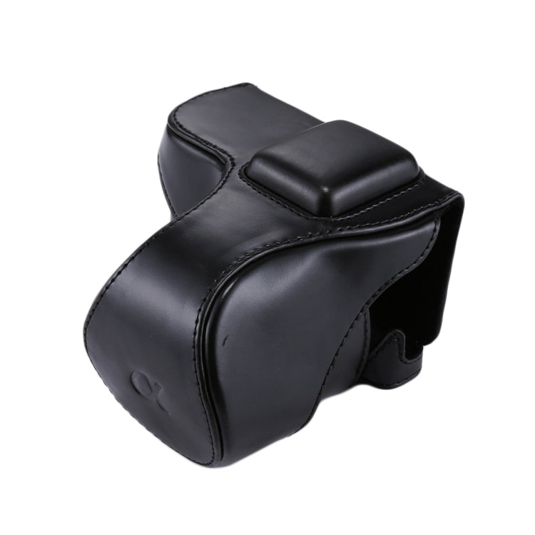 Full Body Camera PU Leather Case Bag with Strap for Sony NEX 5N / 5R / 5T (16-50mm / 18-55mm Lens)(Black) - Leather Bag by PMC TechLife | Online Shopping South Africa | PMC TechLife