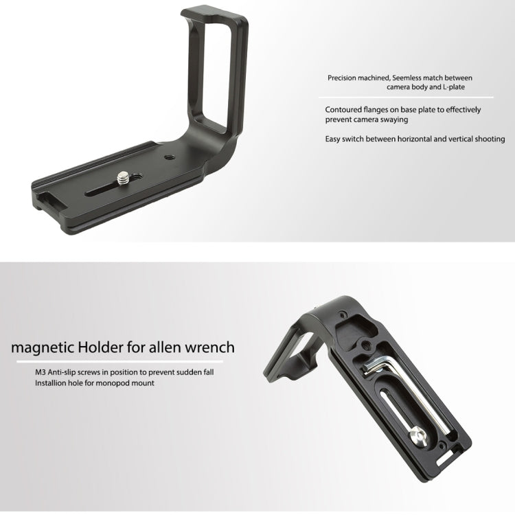 FITTEST FLN-D850 Vertical Shoot Quick Release L Plate Bracket Base Holder for Nikon D850(Black) - free shipping - PMC TechLife - Order now!