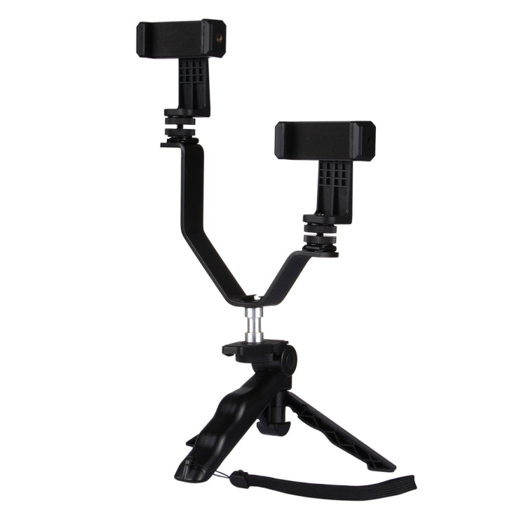 Smartphone Live Broadcast Bracket Grip Folding Tripod Holder Kits with 2x Phone Clips , For iPhone, Galaxy, Huawei, Xiaomi, HTC, Sony, Google and other Smartphones - free shipping - PMC TechLife - Order now!