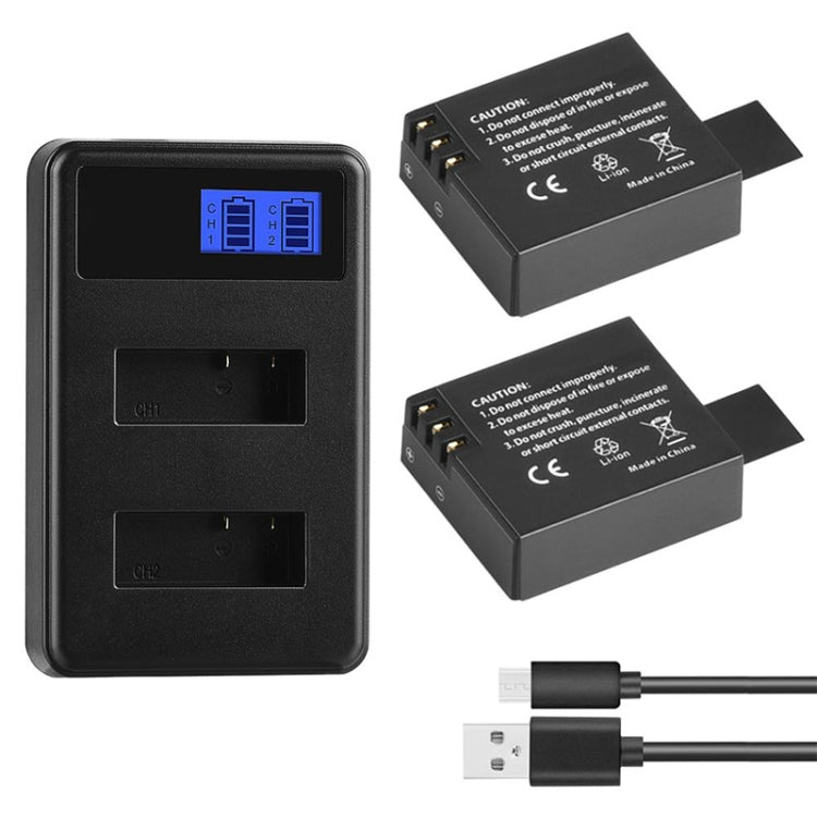 SJCAM SJ7000 / SJ6000 / SJ5000 / SJ4000 Battery LCD Screen Dual Batteries Charger, Displays Charging Capacity(Black) - Battery USB Charger by PMC TechLife | Online Shopping South Africa | PMC TechLife | Buy Now Pay Later Mobicred