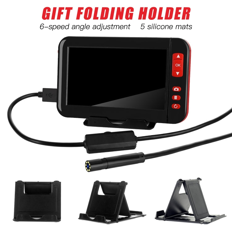 P20 4.3 Inch Screen Display HD1080P Inspection Endoscope with 8 LEDs, Length: 10m, Lens Diameter: 8mm, Hard Line -  by PMC TechLife | Online Shopping South Africa | PMC TechLife