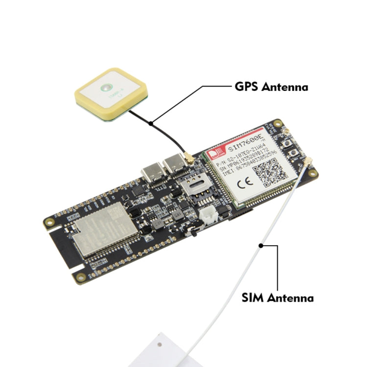TTGO T-SIM7600E-H ESP32 WiFi Bluetooth 18560 Battery Holder Solar Charge Module Development Board - free shipping - PMC TechLife - Order now!