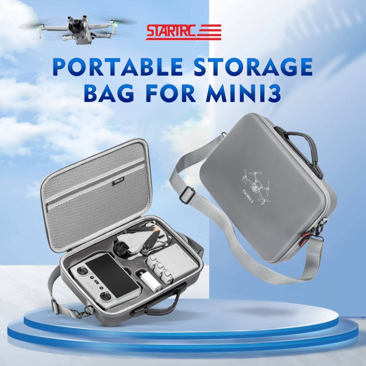 For DJI Mini 3 / RC with Screen STARTRC Shoulder Storage Bag Handbag (Grey) - Carry Cases & Bags by STARTRC | Online Shopping South Africa | PMC TechLife | Buy Now Pay Later Mobicred