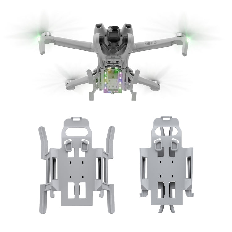 For DJI Mini 3 STARTRC LED Light Folding Anti-fall Heightened Landing Gear Training Rack (Grey) - Holder Series by STARTRC | Online Shopping South Africa | PMC Jewellery