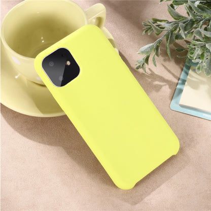 For iPhone 11 Solid Color Liquid Silicone Shockproof Case (Yellow) - iPhone 11 Cases by PMC Jewellery | Online Shopping South Africa | PMC Jewellery