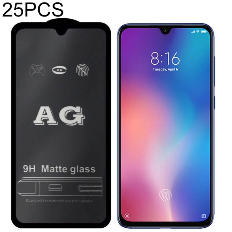 25 PCS AG Matte Frosted Full Cover Tempered Glass For Xiaomi Redmi Note 7 Pro -  by PMC TechLife | Online Shopping South Africa | PMC TechLife