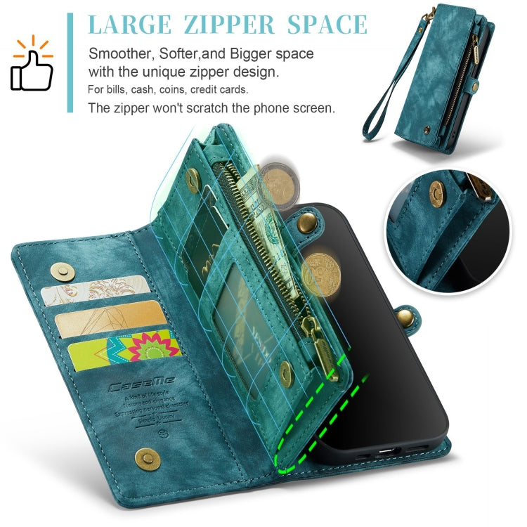 For iPhone 11 Pro CaseMe-008 Detachable Multifunctional Horizontal Flip Leather Case with Card Slot & Holder & Zipper Wallet & Photo Frame (Blue) - free shipping - PMC TechLife - Order now!