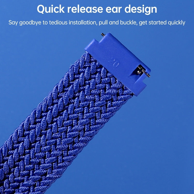 22mm Universal Nylon Weave Watch Band(Black) - Watch Bands by PMC TechLife | Online Shopping South Africa | PMC TechLife | Buy Now Pay Later Mobicred