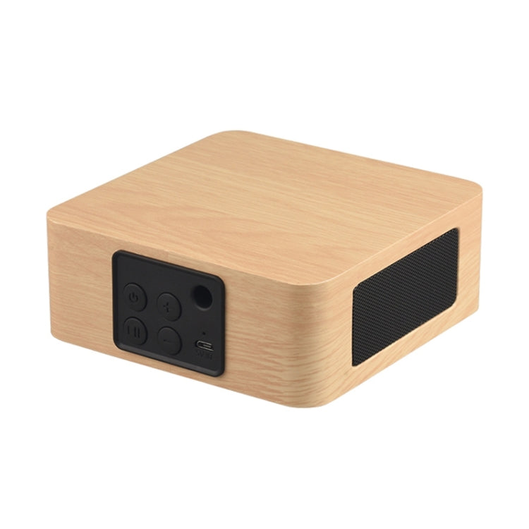 Q1A Bluetooth 4.2 Mini Wooden Double Horns Bluetooth Speaker(Yellow Wood Texture) - Mini Speaker by PMC Jewellery | Online Shopping South Africa | PMC Jewellery