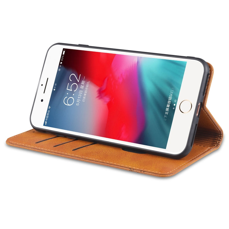 AZNS Magnetic Calf Texture Horizontal Flip Leather Case with Card Slots & Holder & Wallet For iPhone 8 / 7(Black) - More iPhone Cases by AZNS | Online Shopping South Africa | PMC TechLife | Buy Now Pay Later Mobicred
