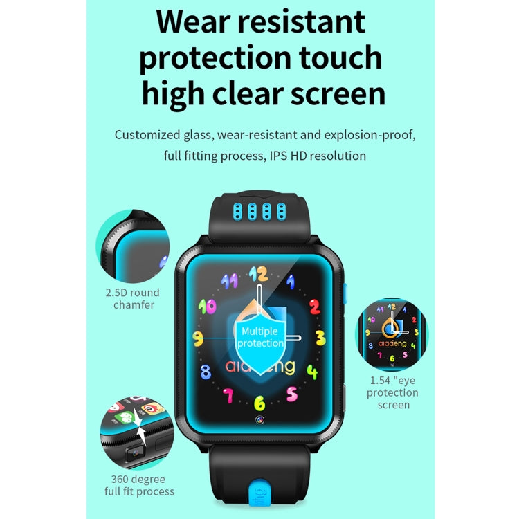 H1 1.54 inch Full-fit Screen Dual Cameras Smart Phone Watch, Support SIM Card / GPS Tracking / Real-time Trajectory / Temperature Monitoring(Black Grey) - Smart Watches by PMC TechLife | Online Shopping South Africa | PMC TechLife | Buy Now Pay Later Mobicred