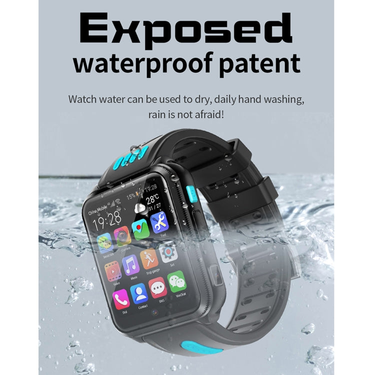 H1 1.54 inch Full-fit Screen Dual Cameras Smart Phone Watch, Support SIM Card / GPS Tracking / Real-time Trajectory / Temperature Monitoring(Black Grey) - Smart Watches by PMC TechLife | Online Shopping South Africa | PMC TechLife | Buy Now Pay Later Mobicred