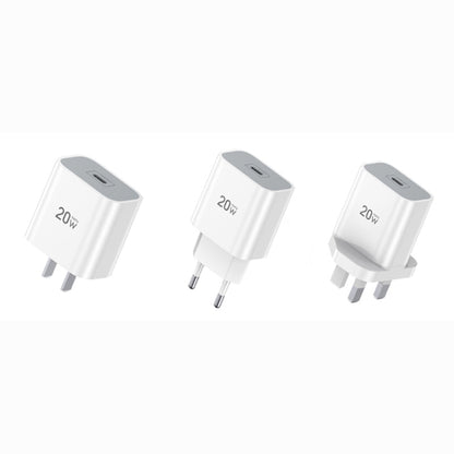 TOTUDESIGN HY034 Glory Series 20W Type-C / USB-C Fast Charging Travel Charger Power Adapter, EU Plug(White) - USB Charger by TOTUDESIGN | Online Shopping South Africa | PMC Jewellery