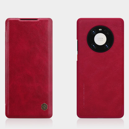 For Huawei Mate 40 Pro NILLKIN QIN Series Crazy Horse Texture Horizontal Flip Leather Case with Card Slot(Red) - Huawei Cases by NILLKIN | Online Shopping South Africa | PMC Jewellery