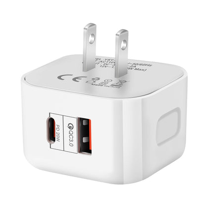 YSY-6087 20W PD + QC 3.0 Dual Ports Travel Charger Power Adapter, US Plug - USB Charger by PMC Jewellery | Online Shopping South Africa | PMC Jewellery