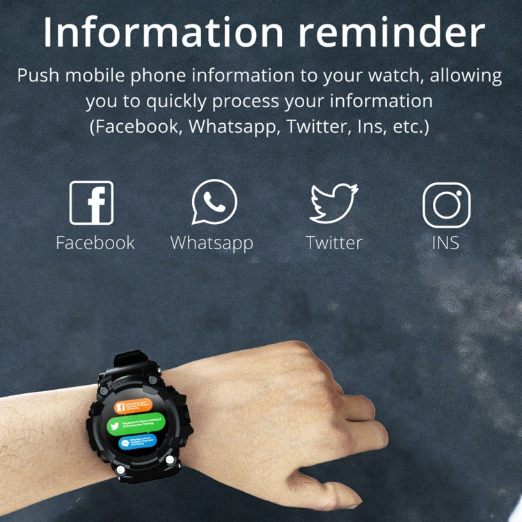 Lokmat ATTACK 1.28 inch TFT LCD Screen Smart Watch, Support Sleep Monitor / Heart Rate Monitor / Blood Pressure Monitor(Denim Blue) - free shipping - PMC TechLife - Order now!