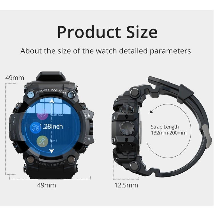 Lokmat ATTACK 1.28 inch TFT LCD Screen Smart Watch, Support Sleep Monitor / Heart Rate Monitor / Blood Pressure Monitor(Denim Blue) - free shipping - PMC TechLife - Order now!