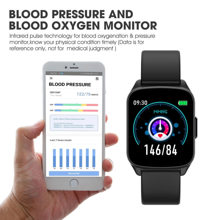 Lokmat KW17 1.3 inch TFT Screen IP68 Waterproof Smart Watch, Support Sleep Monitor / Heart Rate Monitor / Blood Pressure Monitor(Black) - free shipping - PMC TechLife - Order now!